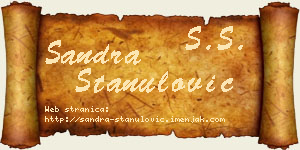 Sandra Stanulović vizit kartica